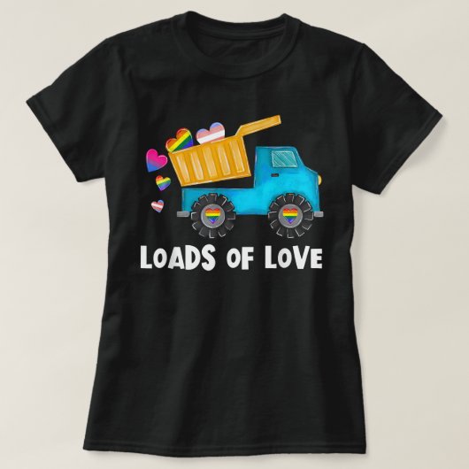 Loads Love Tractor Truck Trans LGBTQ Gay Pride T-shirt (Design voorkant)