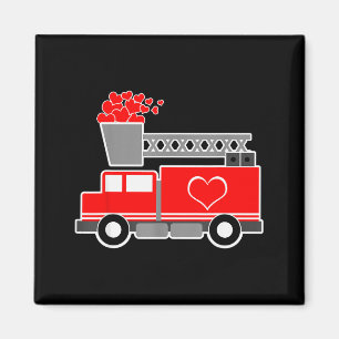 Loads Of Love Brandweerwagen Valentijnsdag - Brand Magneet