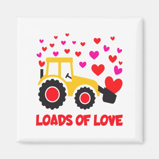 Loads Of Love Toddler Tractor Valentines Day For K Magneet (Voorkant)