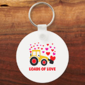 Loads Of Love Toddler Tractor Valentines Day For K Sleutelhanger (Voorkant)