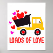 Loads Of Love Toddler Truck Valentines Day For K  Poster (Voorkant)