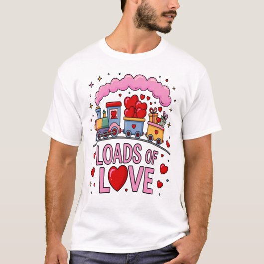Loads of Love Valentijn Train T-shirt (Voorkant)
