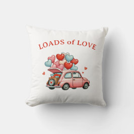 Loads of Love - Vintage auto met hartballonnen Kussen