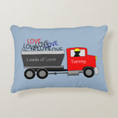 "Loads of Love" Vrachtwagen Gepersonaliseerd Accent Kussen (Voorkant)