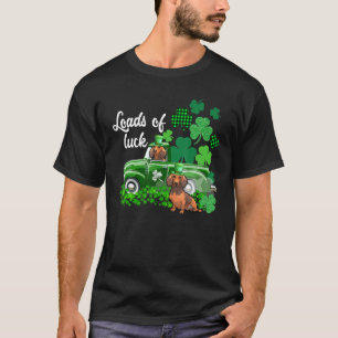 Loads of Luck Teckel Leprechaun Pet Lucky Shamr T-shirt