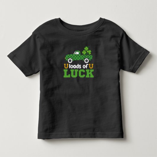 Loads Of Luck Tractor Jongens St Patricks Day Kind Kinder Shirts (Voorkant)