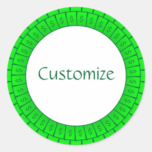 Loadz a' Money Sjabloon Ronde Sticker (Voorkant)