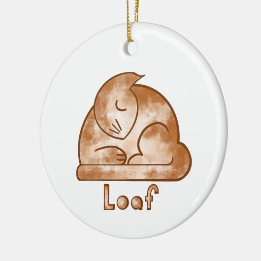Loaf Cat Keramisch Ornament (Links)