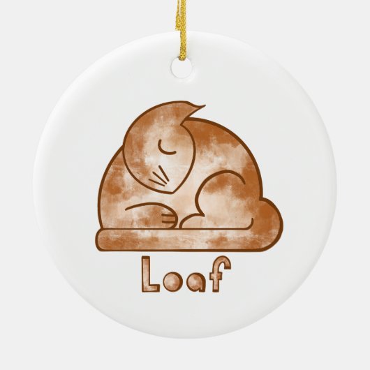Loaf Cat Keramisch Ornament (Achterkant)