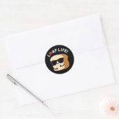 Loaf Life Funny Positive Bread Pun Dark BG Ronde Sticker (Envelop)