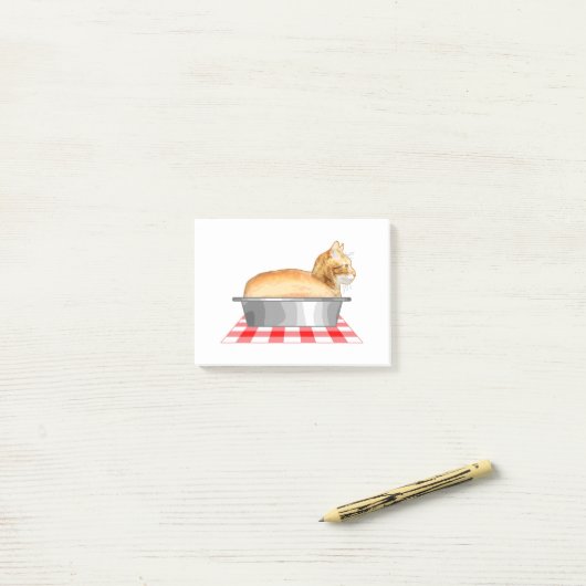 Loaf of Cat Pan Post-it® Notes (Op bureau)