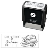 Loaf van aangepaste gelezen naam Datum gebak met l Zelfinktende Stempel (In situ)