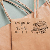 Loaf van aangepaste gelezen naam Datum gebak met l Zelfinktende Stempel