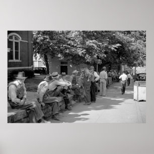 Loafers Wall, Batesville, Arkansas, jaren '30 Poster