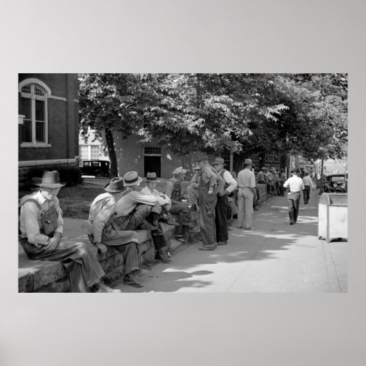 Loafers Wall, Batesville, Arkansas, jaren '30 Poster (Voorkant)