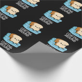 Loafing Around Funny Bread Pun Dark BG Cadeaupapier (Hoek)