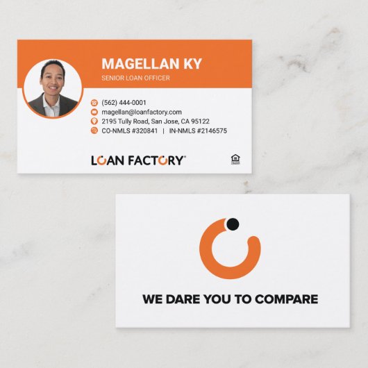 Loan Factory - Hypotheekleningfunctionaris Visitekaartje (Voorkant / Achterkant)