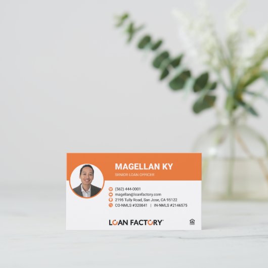 Loan Factory - Hypotheekleningfunctionaris Visitekaartje (Staand voorkant)