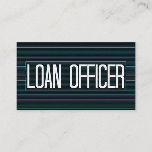 Loan Officer Elegant Stripe Visitekaartje (Voorkant)