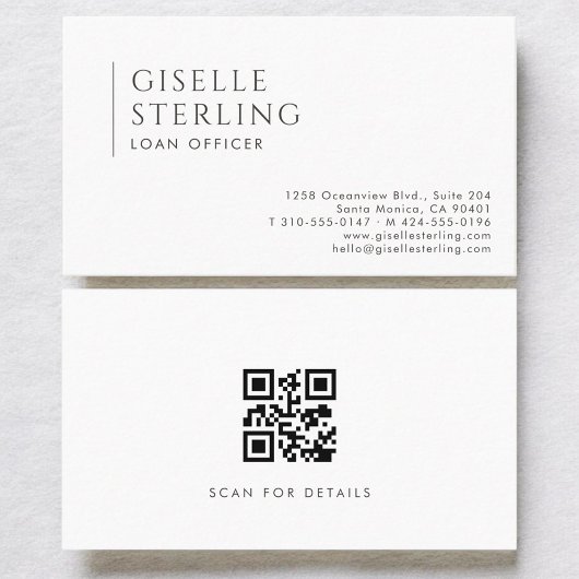 Loan Officer Modern Professional QR Code Visitekaartje