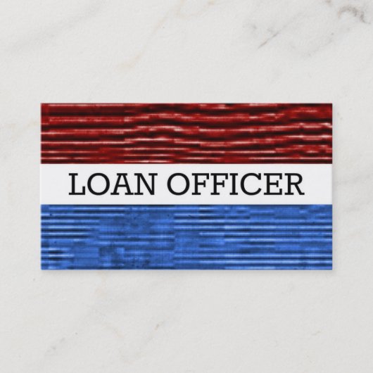 Loan Officer Patriottisch Visitekaartje (Voorkant)
