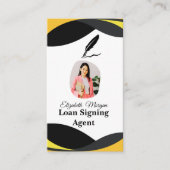 Loan Signing Agent Business Card with QR Code  Visitekaartje (Voorkant)
