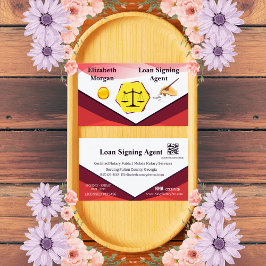 Loan Signing Agent Notary Card with QR Code  Visitekaartje