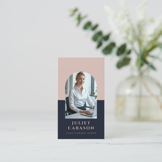 Loan signing agent notary public arch photo  visitekaartje (Staand voorkant)