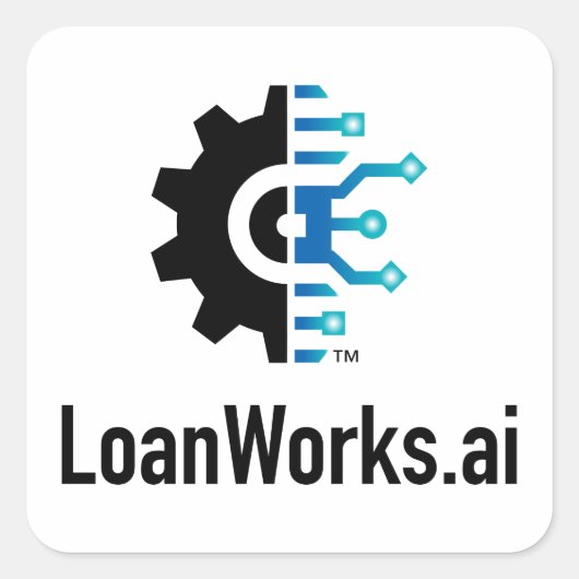 LoanWorks.ai Stickers - Vierkant (Voorkant)