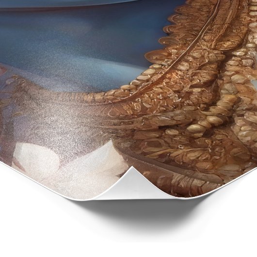 Loard Krishna Digitale Kunst Foto Afdruk (Hoek)