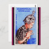 Loatian Postage Post Card Briefkaart (Voorkant / Achterkant)