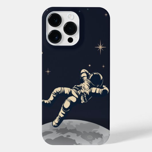 loating Astronaut iPhone 14 Pro Max Case – Space D Hoesje (Achterkant)