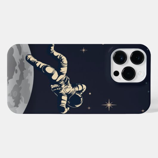 loating Astronaut iPhone 14 Pro Max Case – Space D iPhone Hoesje (Achterkant horizontaal)