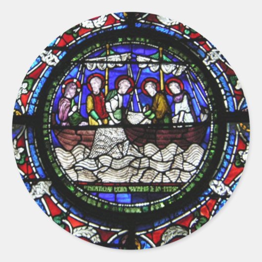 Loaves and Fishes Miracle Ronde Sticker (Voorkant)