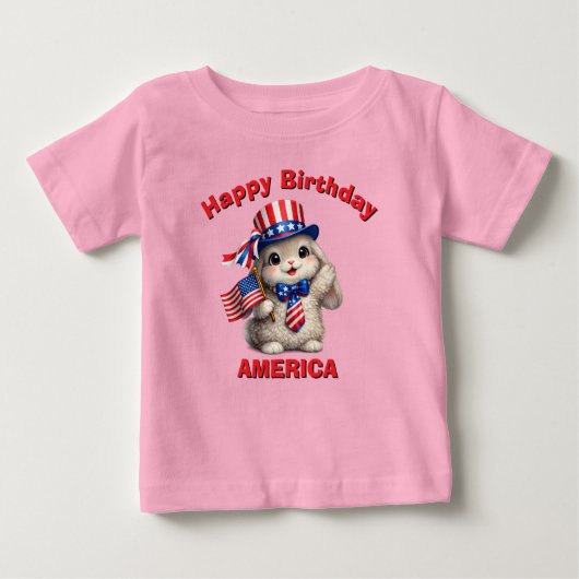 Lob Bunny (5ai) Patriottisch Kinder T-Shirt (Voorkant)