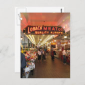 Loback Meat Co., Pike's Market, Seattle Briefkaart (Voorkant / Achterkant)