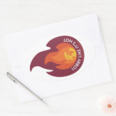 Lobby alsof het heet is - ovale sticker (Envelop)