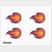 Lobby alsof het heet is - ovale sticker (Vel)