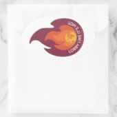 Lobby alsof het heet is - ovale sticker (Tas)