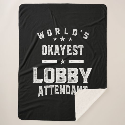 Lobby Attendent Job Title Cadeautje Sherpa Deken (Voorkant)