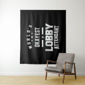 Lobby Attendent Job Title Cadeautje Wandkleed (In situ)