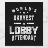 Lobby Attendent Job Title Cadeautje Wijn Etiket (Enkel label)
