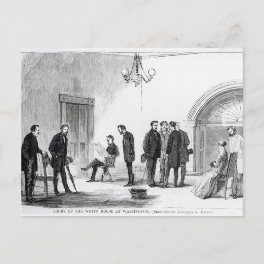 Lobby van het Witte Huis in Washington Briefkaart (Voorkant)