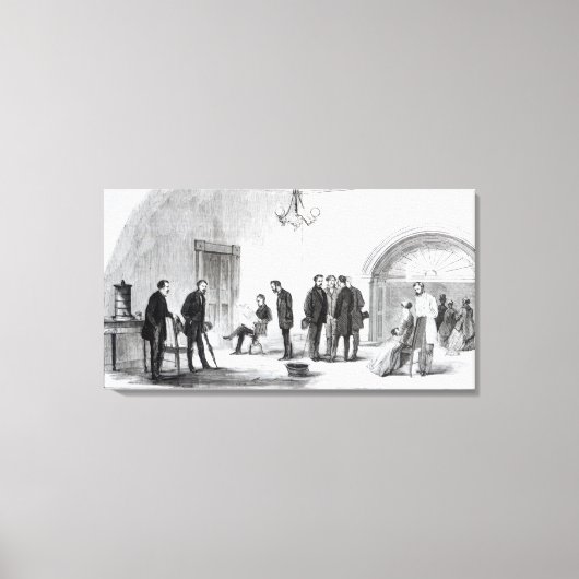 Lobby van het Witte Huis in Washington Canvas Afdruk (Voorkant)