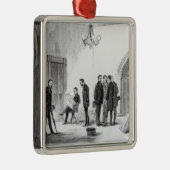 Lobby van het Witte Huis in Washington Metalen Ornament (Rechts)