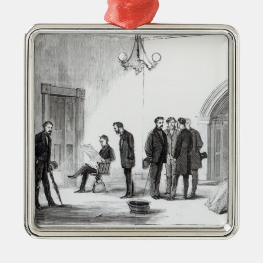 Lobby van het Witte Huis in Washington Metalen Ornament (Voorkant)