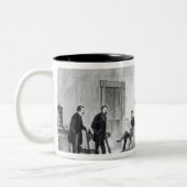 Lobby van het Witte Huis in Washington Tweekleurige Koffiemok (Links)