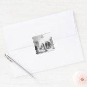 Lobby van het Witte Huis in Washington Vierkante Sticker (Envelop)