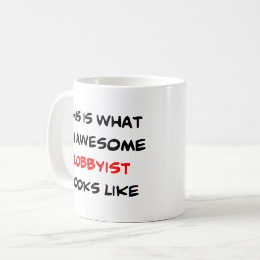 lobbyist , geweldige koffiemok (Voorkant links)