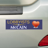 Lobbyisten Heart McCain Bumpersticker (Op auto)